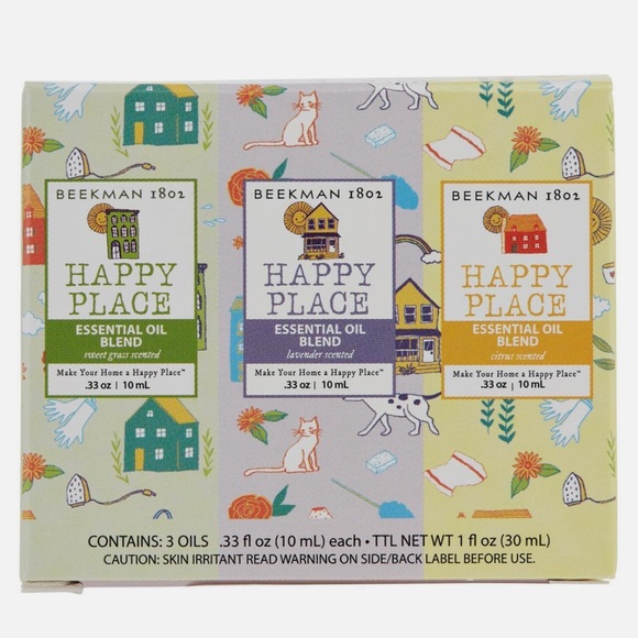 BRAND NEW Beekman 1802 Happy Place Essential Oils Variety 3-pack of .33 oz - Picture 2 of 2